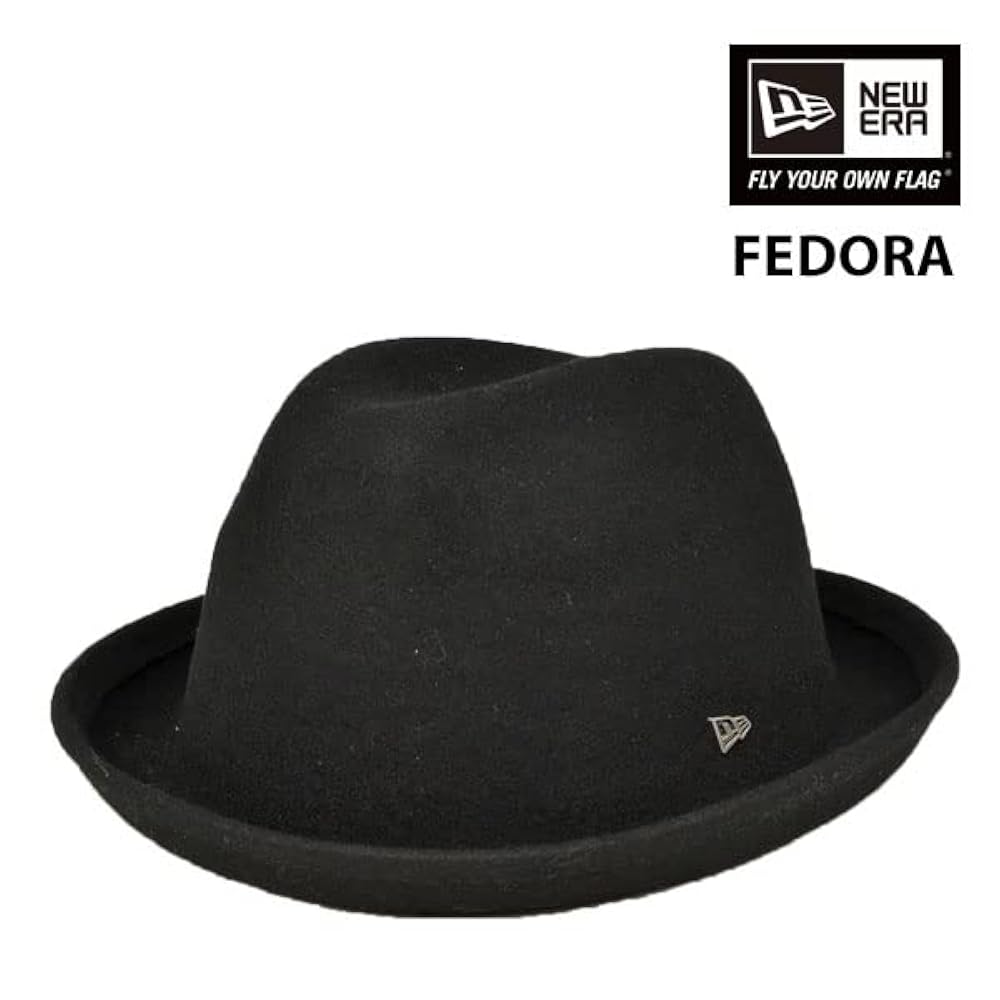 【未使用】NEW ERA ハット フェドーラ ウール メタルピン ブラック XL The Fedora フェドーラ ウール メタルピン ブラック